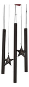 Pack of 2 Western Star Texas State Flag Cowboy Boot Turquoise Cross Wind Chimes