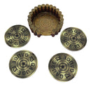 Western 12 Gauge Shotgun Shells Hunter's Ammo Round Coaster Set With 4 Coasters