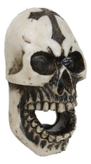 Set Of 2 Gothic Graveyard Evil Grinning Skull With Goth Cross Hand Bottle Opener