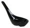 Contemporary High Gloss Finish Black Melamine Asian Soup Spoons Pack Of 6 Set