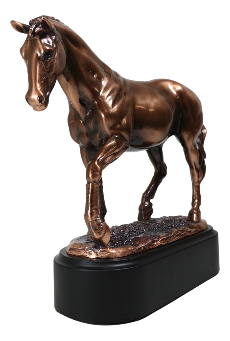 Hanoverian Mare Horse Walking The Pasture Bronze Electroplated Figurine Statue