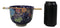 Purple Colorful Flowers In Wind Ceramic Donburi Ramen Bowl With Chopsticks Set