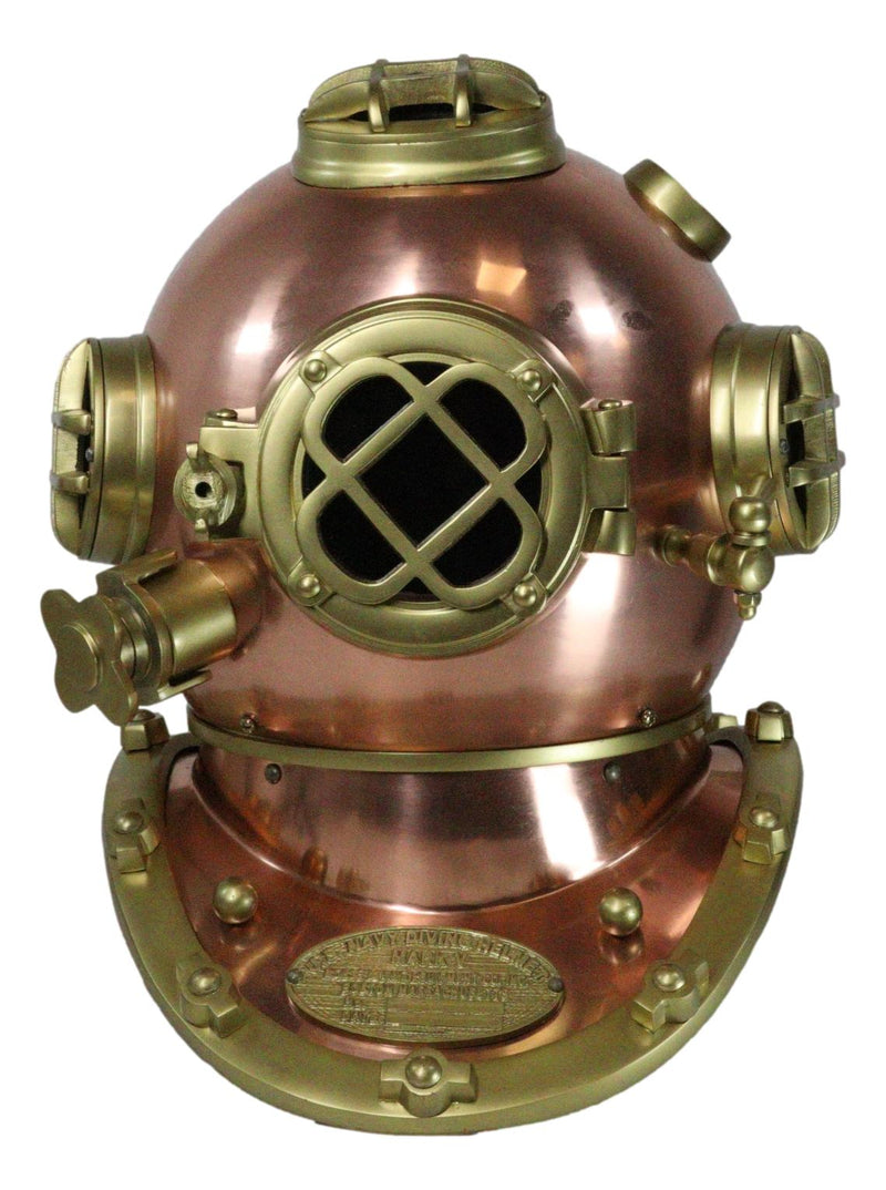 Large 16" H Nautical Steampunk Diving Helmet Navy Diver Helm Metal Sculpture