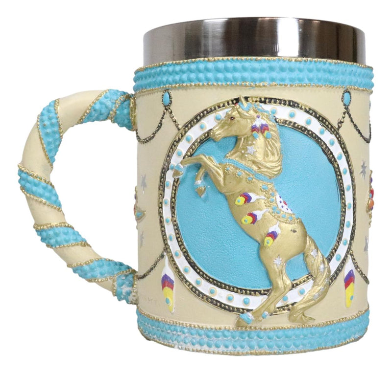 The Trail Of Painted Ponies Golden Jewel Turquoise Warrior Horse Tankard Mug