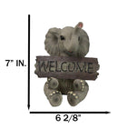 Jungle Wildlife Welcome Safari Savanna Elephant Calf with Trunk Up Figurine