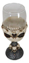 Death Inverted Half Skull Graveyard Labyrinth Skeleton Wine Goblet Glass Chalice