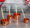 Pack Of 4 Boutique Stainless Steel Copper Brass Finish Stackable Measuring Cups