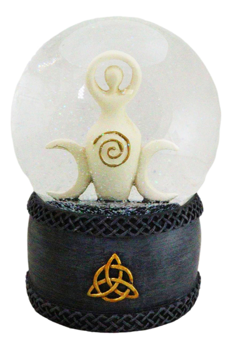 Neopagan Shaman Spiral Goddess Triple Moon Goddess Wicca Glitter Water Globe