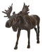 Cast Iron Large Emperor Stag Elk Bull Moose In Bronze Finish Figurine 11.25"L