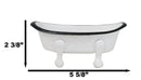 Western Country Rustic Metal Freestanding Small Bathtub Replica Decor 5.75"L