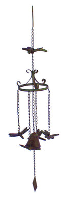 Rustic Cast Iron Cottage Garden Dragonfly New Beginnings Quaint Bell Wind Chime