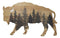 Western Bison Buffalo With Forest Silhouette Wooden Plank Cutout Wall Decor