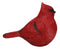 Faux Taxidermy Realistic Northern Male Red Cardinal Bird On Perch Figurine