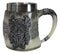 Gothic Viking Horned Warrior Danegeld Skull Tankard Mug 20oz With Hammer Handle