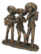 Day of The Dead Skeleton Mariachi Trio Guitarron Trumpet And Violin Figurine