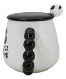 Ceramic Cute Lucky Panda Bear Cartoon With Lid And Panda Head Spoon Mug Cup