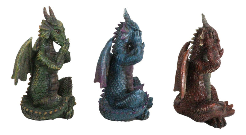 Dungeons And Dragons See Hear Speak No Evil Wise Dragons Set of 3 Figurines