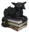 Witching Hour Mystical Black Cat With LED Eyes On Witchcraft Books Figurine