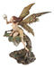 Fin de Siecle End of The Century Fairy Gazing On Vine Branch Of Skulls Figurine