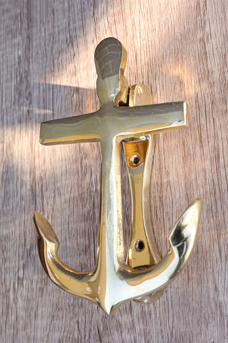 Brass Metal Vintage Marine Nautical Sailor Ship Anchor Door