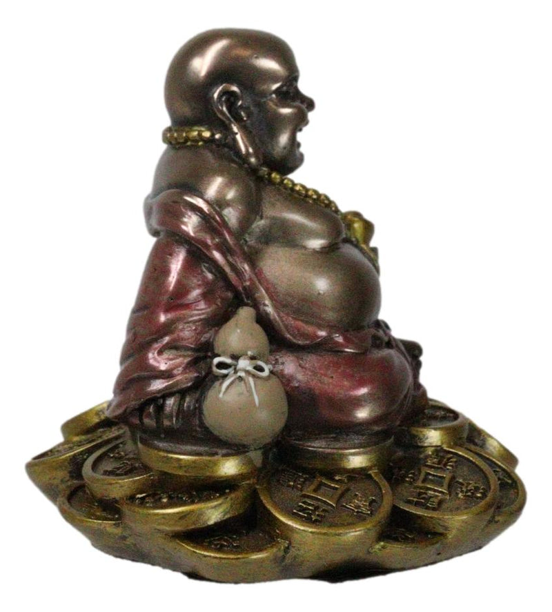 Bodhisattva Maitreya Buddha Ajita Holding Golden Nugget Mini 3" Tall Figurine