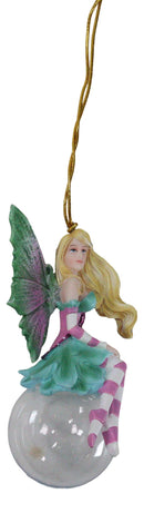 Spring Blossom Bubble Rider Fairy Ornament Amy Brown Holiday Collection Accent