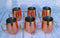 Pack Of 6 Moscow Mule Copper Stainless Steel Hammered Barrel Cup Mug Gold Handle