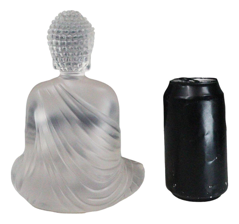 Zen Shakyamuni Buddha Meditating Clear Translucent Acrylic Resin Figurine