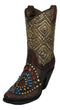 Rustic Western Colorful Aztec Mosaic Patterns Cowgirl Boot Vase Holder Figurine