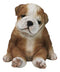 American Pedigree Dogs Lifelike Bulldog Puppy Dog Laid Back Sitting Figurine