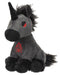 Mythical Fantasy Legend Black Dark Unicorn Hell Steed Luxe Soft Plush Toy Doll