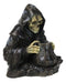 Grim Reaper Skeleton Wizard Chanting Spells Backflow Incense Cone Burner Statue