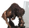 Charging Native American Bison Buffalo 6"X4" Picture Frame Bronzed Figurine