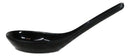 Contemporary High Gloss Finish Black Melamine Asian Soup Spoons Pack Of 6 Set