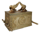 Matte Gold Throne Of God Ark Of Covenant Model W/ Contents Trinket Box Figurine