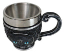 Wicca Witchcraft Pentagram Black Feline Cat With Triple Moon Tea Cup Mug