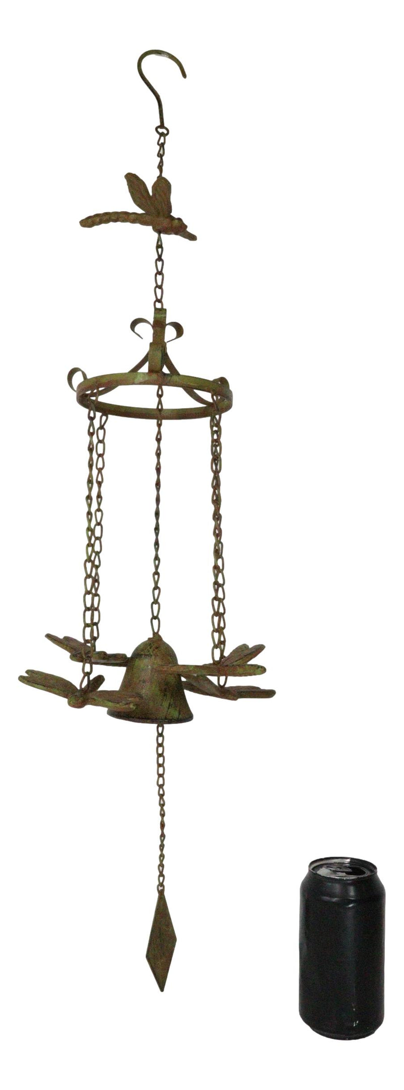 Rustic Cast Iron Cottage Garden Dragonfly New Beginnings Quaint Bell Wind Chime