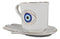 White Evil Eye Of Providence Hamsa Palmistry Hand Palm Mug Cup With Saucer Set