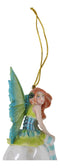 Green Clover Bubble Rider Fairy Hanging Ornament Amy Brown Holiday Collection