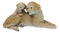 Realistic Adorable Labrador Puppy Dog Cuddling with Its Mother Family Figurine