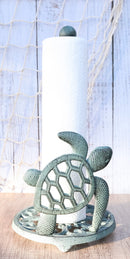 Cast Iron Marine Giant Sea Turtle Scroll Patterns Kitchen Paper Towel Holder