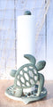 Cast Iron Marine Giant Sea Turtle Scroll Patterns Kitchen Paper Towel Holder