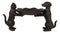 Cast Iron Dog And Cat With Lilypad Jewelry Trinket Keys Holder Figurine 12" L