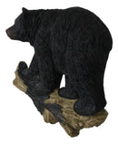 Large Rustic Western Wildlife Black Bear On Tree Branch Wall Sculpture 21"L