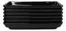 Pack Of 6 Black Neta Zara Sushi Case Sashimi Plates With Drip Holes 8" By 3.75"