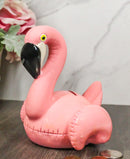 Whimsical Pink Tropical Wading Bird Flamingo Money Piggy Coin Bank Figurine