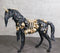 Gothic Macabre Black Dark Unicorn Horse With Skeleton Bones And Skulls Figurine