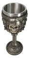 Motorcycle Mechanic Gothic Dark Biker Skull With Helmet Wine Goblet Cup