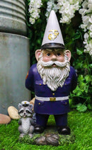 USA Patriotic Armed Forces Semper Fidelis Marine Gnome With Raccoon Statue