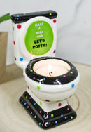 Happy Birthday Make A Wish And Let's Potty! Ceramic Tea Light Candle Holder